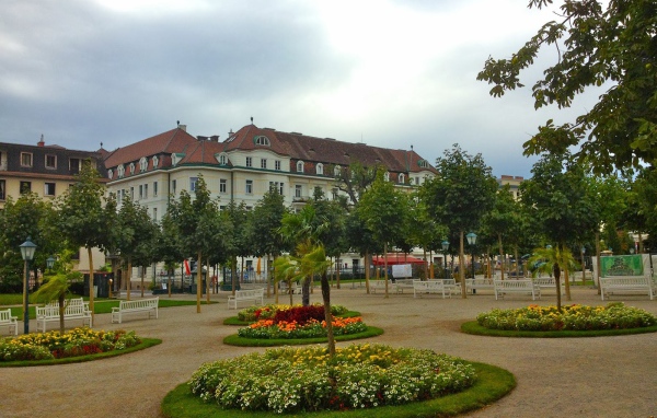 Сквер отдыха на курорте Баден, Австрия