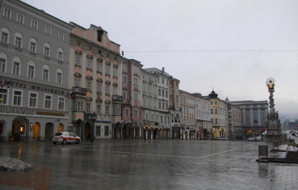 Центральная площадь в городе Линц, Австрия