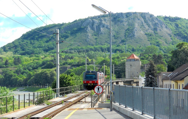 Железнодорожная станция в городе Гайнберг, Австрия