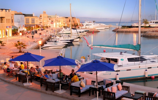 Прибрежное кафе на курорте Эль Гуна, Египет