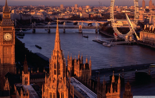 Биг Бен и Темза в Лондоне