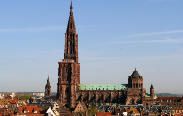 Собор в городе Страсбург, Франция