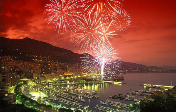 Фейерверк в Монте-Карло, Франция