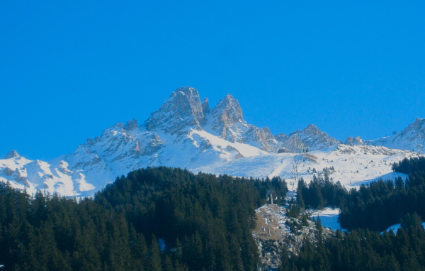 Горы на горнолыжном курорте Мерибель, Франция