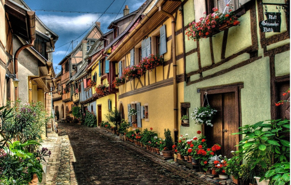 Старинные дома в Эльзасе, Франция