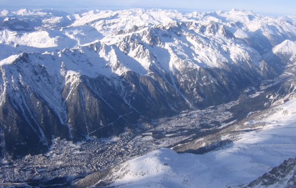 Панорама курорта Шамони, Франция