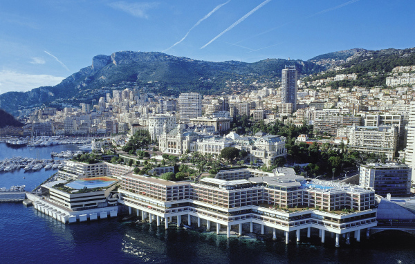 Вид на город в Монте-Карло, Франция