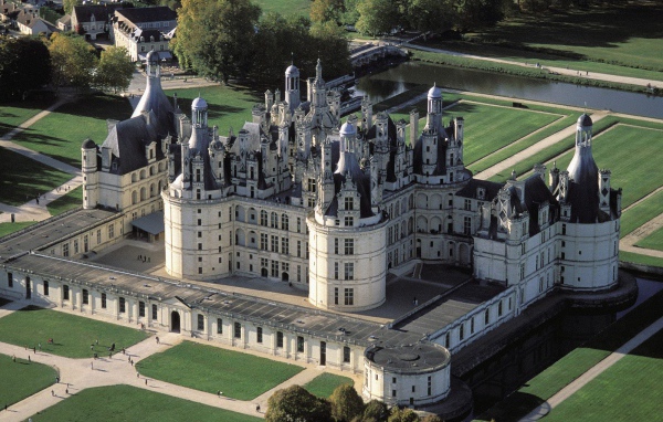 Панорама замка в Луаре, Франция