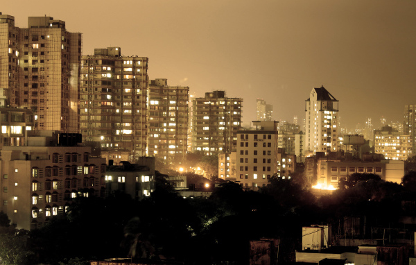 Ночной город Мумбай
