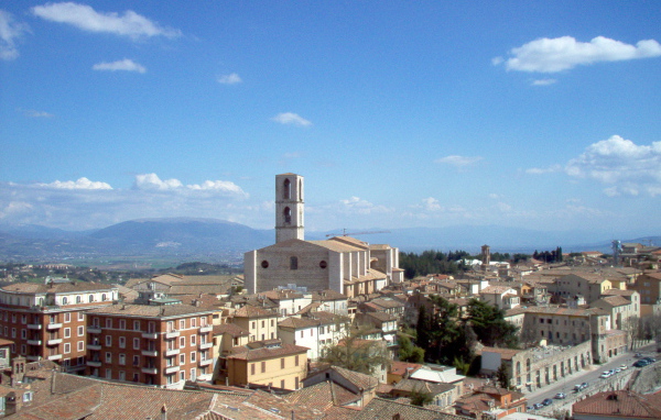 Панорама города в Перудже, Италия