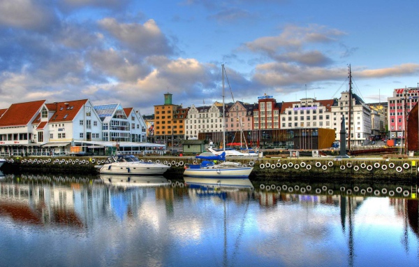 Вид на набережную в Осло