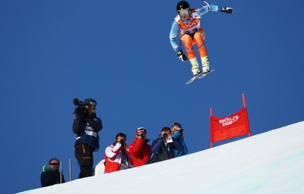  Обладатель золотой и бронзовой медали норвежский лыжник Хьетиль Янсруд в Сочи