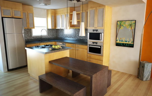 Небольшой стол на кухне