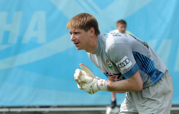 Александр Беленов вратарь Кубани за работой