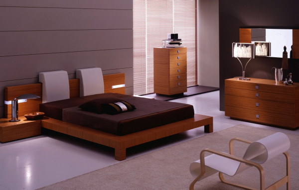 Спальня в сиреневых тонах