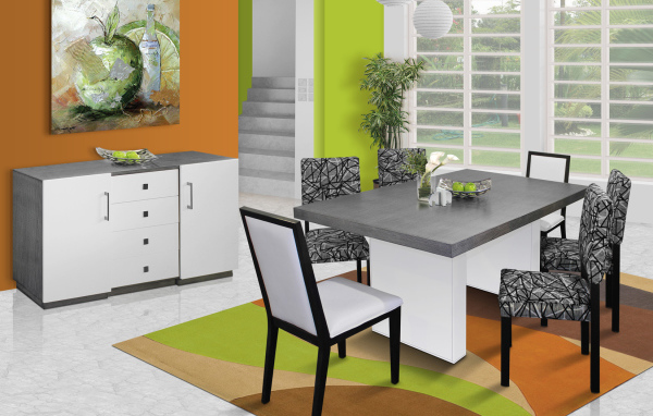 Яркий дизайн столовой