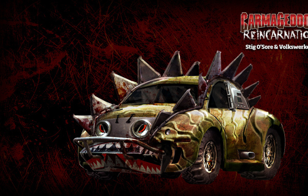 Автомобиль на постере игры Carmageddon Reincarnation