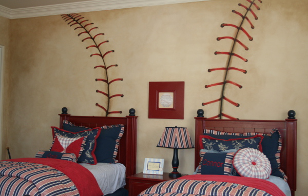 Оформление детской в стиле бейсбольного мяча