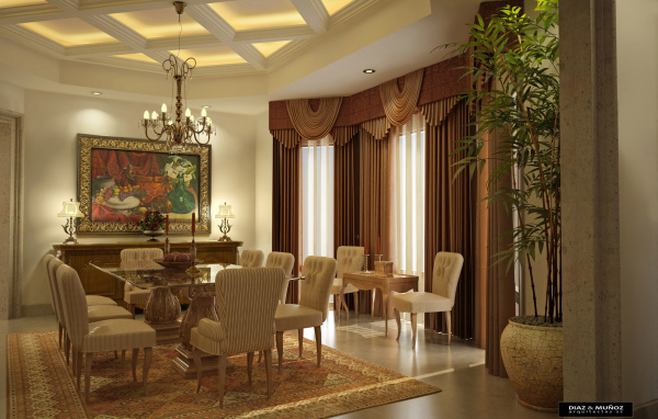 Столовая в богатом доме