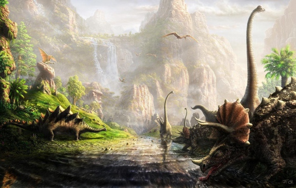 Динозавры у реки