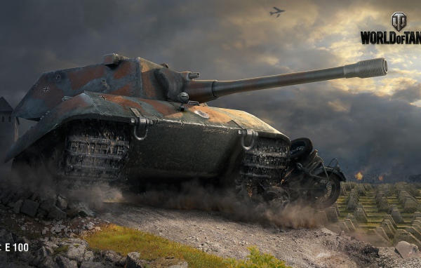 Танк E 100 из игры World of tanks
