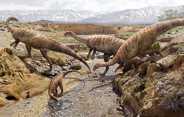 Семья динозавров кочует