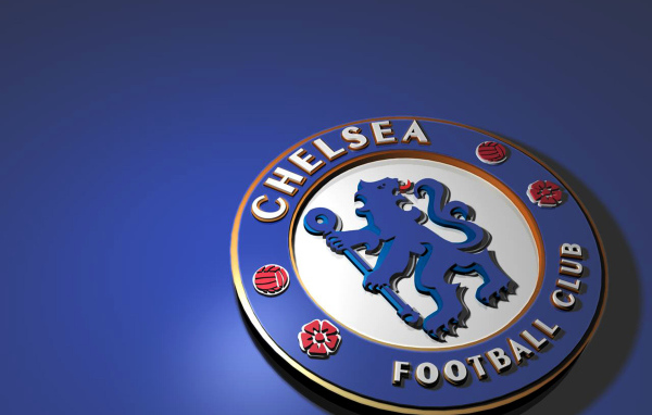 Футбольный клуб Челси логотип на синем фоне