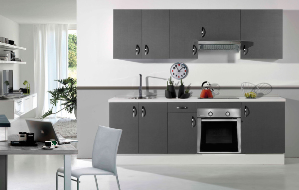Серый цвет в кухне