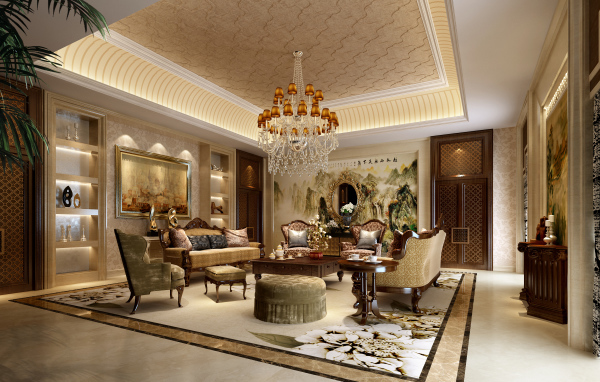 Гостиная в стиле люкс