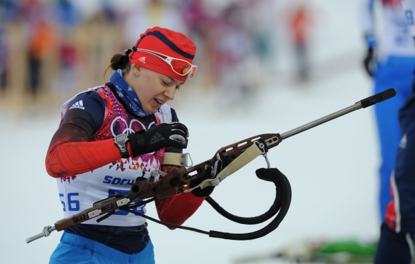 Ольга Вилухина российская биатлонистка обладательница серебряной медали