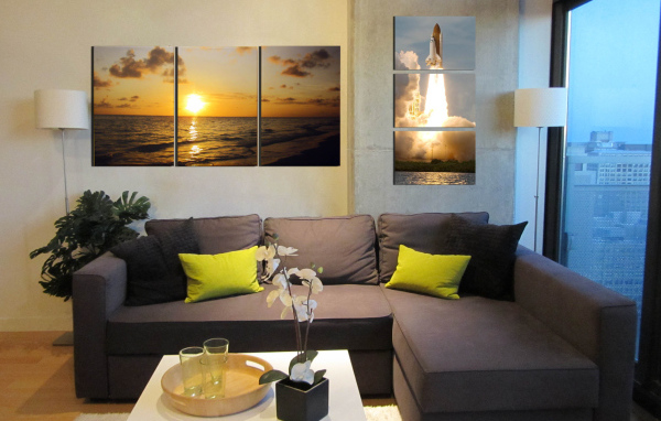 Картины на стене в гостиной