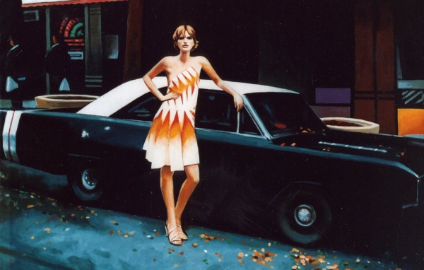 Фотография Женщина и черный автомобиль