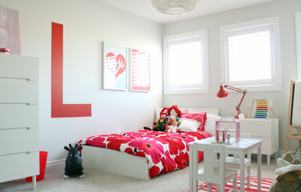 Красные тона в детской