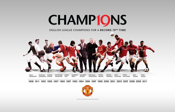 Лучшая футбольная команда Англии Манчестер Юнайтед