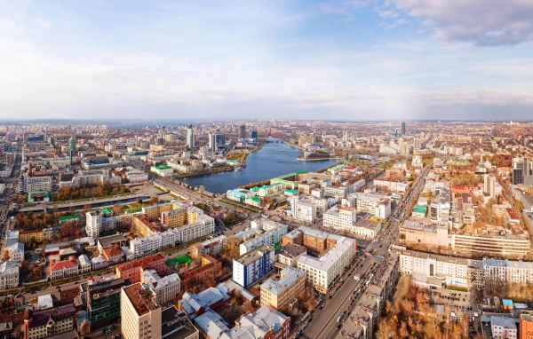 Вид сверху на Киев