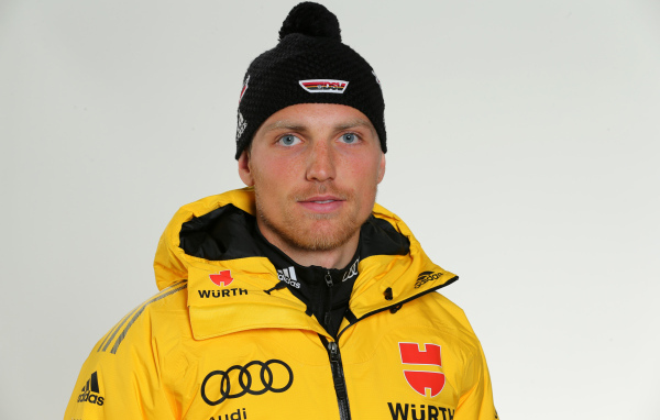 Winner of the silver medal in biathlon discipline Erik Lesser from Germany