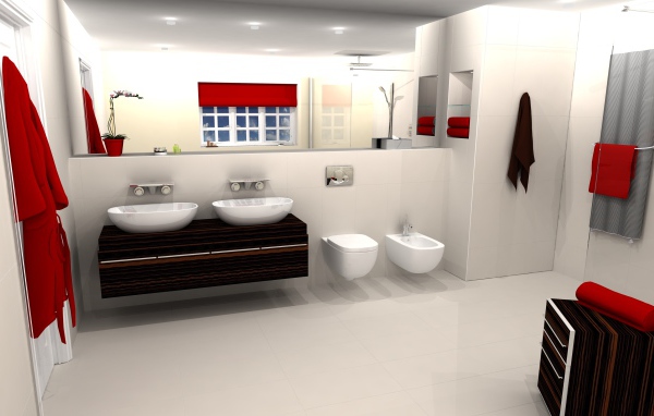 Совмещенная с туалетом ванная комната