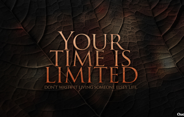 Твое время ограничено, не трать его впустую