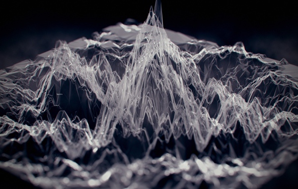 3Д модель горной местности