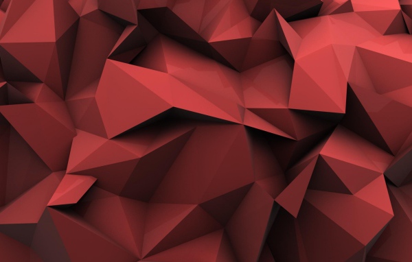 3Д структура красного цвета, абстракция