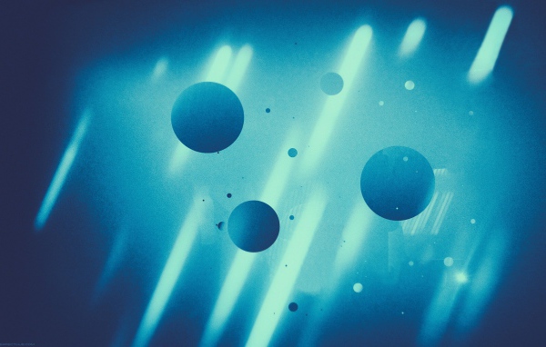 Абстрактные голубые сферы