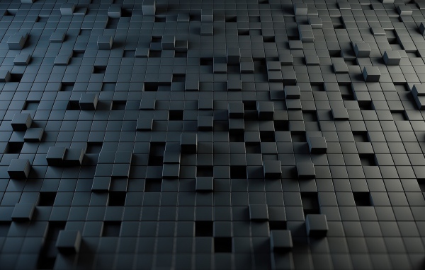 Фон из черных 3-Д кубиков