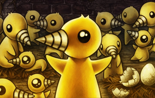 Утята с конусообразными клювами