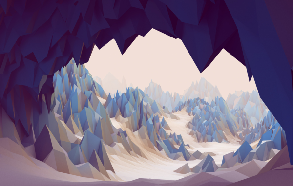 Горный пейзаж в 3Д