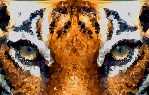 Морда тигра в 3Д графике