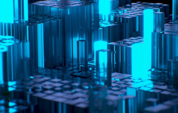 Структура из стеклянных брусков