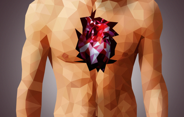 Торс мужчины, 3Д графика