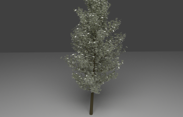 Дерево из стеклянных кристаллов