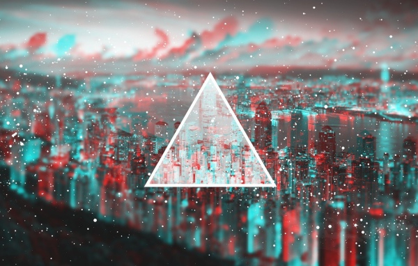 Треугольник на 3Д фоне