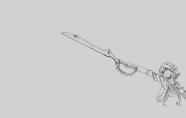 Герой аниме нарисованный карандашом